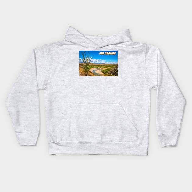 Rio Grande at Big Bend Kids Hoodie by Gestalt Imagery